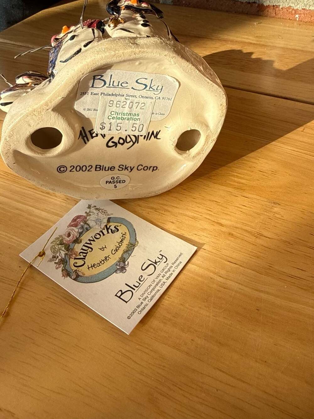 Blue Sky Clayworks Heather Goldminc Snowman Circle Trio Tea Light Candle Holder - Picture 4 of 6